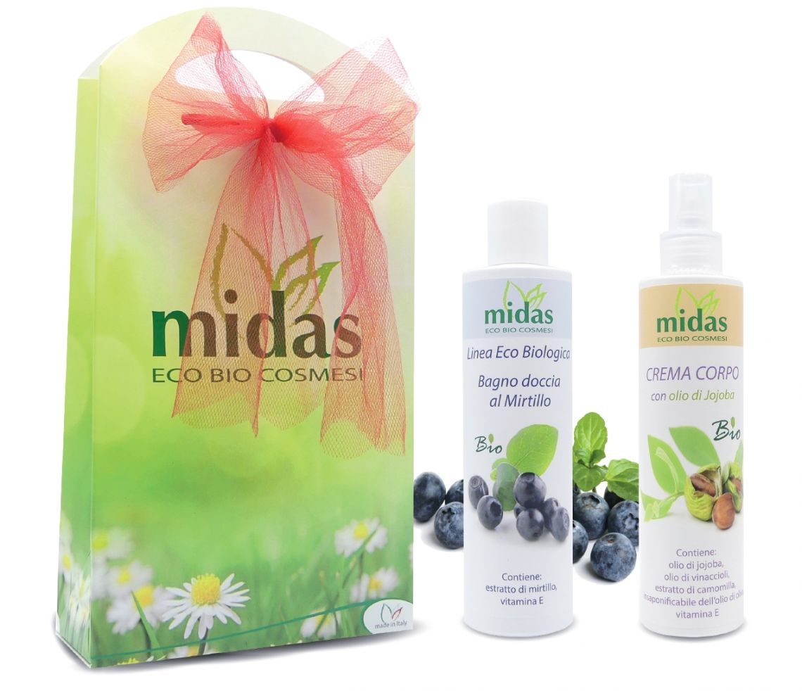 CREMA CORPO SPRAY BIO E BAGNO DOCCIA AL MIRTILLO BIO + SCATOLA REGALO