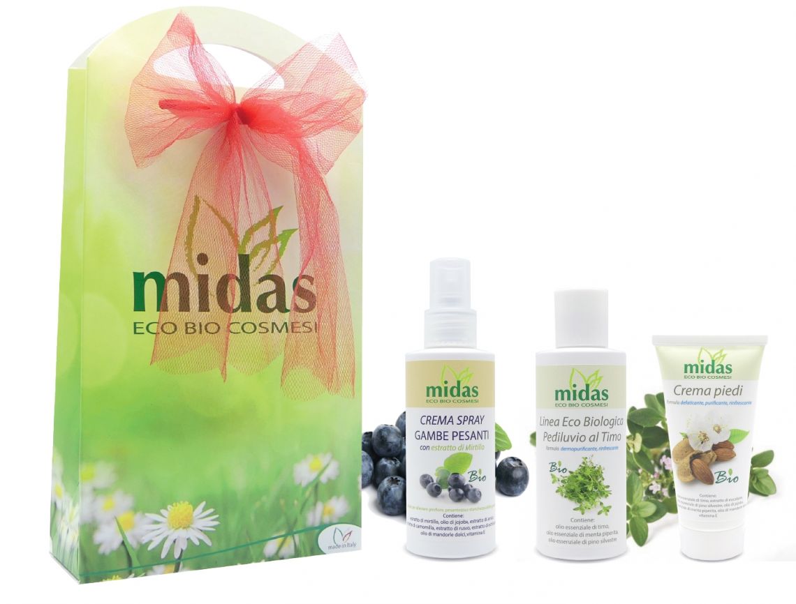 CREMA SPRAY GAMBE PESANTI BIO, CREMA PIEDI BIO E PEDILUVIO AL TIMO BIO + SCATOLA REGALO
